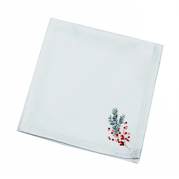 Peggy Wilkins Snow Garland Napkins (Box Of 4) 3 Peggy Wilkins Snow Garland Napkins (Box Of 4)
