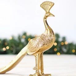 Gold Aluminium Peacock -Christmas Decorations 1242248 2