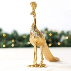 Gold Aluminium Peacock -Christmas Decorations 1242248 3