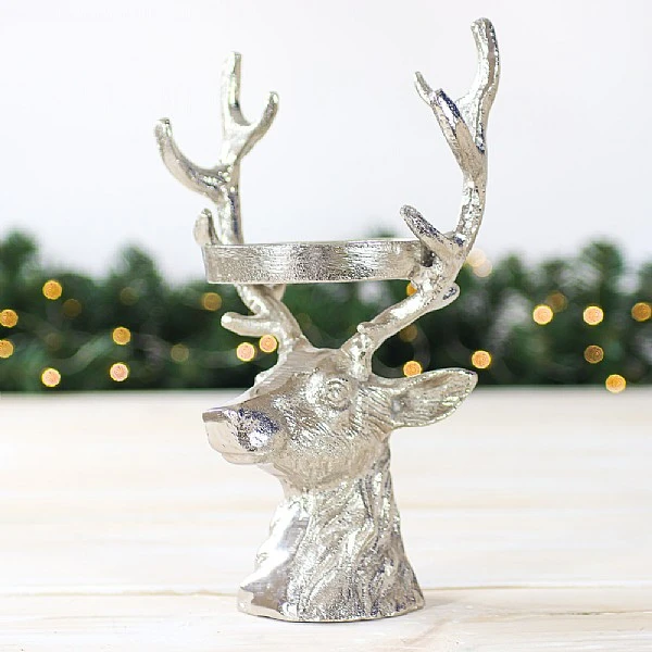 Aluminium Reindeer Head Tealight Holder 5 Aluminium Reindeer Head Tealight Holder - Image 3