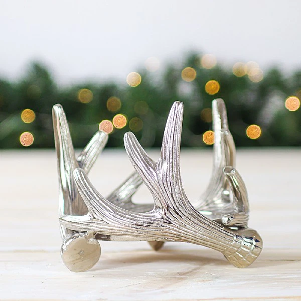 Large Aluminium Antler Candle Holder 4 Large Aluminium Antler Candle Holder - Image 2