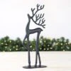 Small Aluminium Black Reindeer -Christmas Decorations 1242259