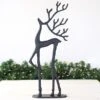 Large Aluminium Black Reindeer -Christmas Decorations 1242260