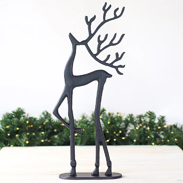 Large Aluminium Black Reindeer 3 Large Aluminium Black Reindeer