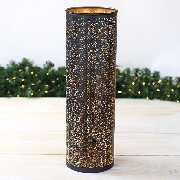 Large Black & Gold Iron Tealight Holder 3 Large Black & Gold Iron Tealight Holder