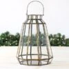 Large Iron Tealight Holder With Glass -Christmas Decorations 1242267
