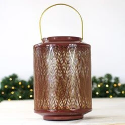 Dusky Pink Small Iron Lantern