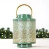 Sage Green Large Iron Lantern -Christmas Decorations 1242313