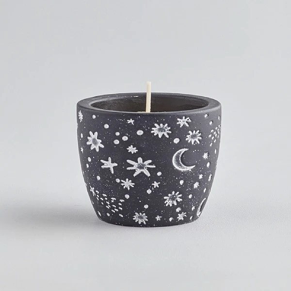 St. Eval Celestial Orange & Cinnamon Black Candle Pot 3 St. Eval Celestial Orange & Cinnamon Black Candle Pot