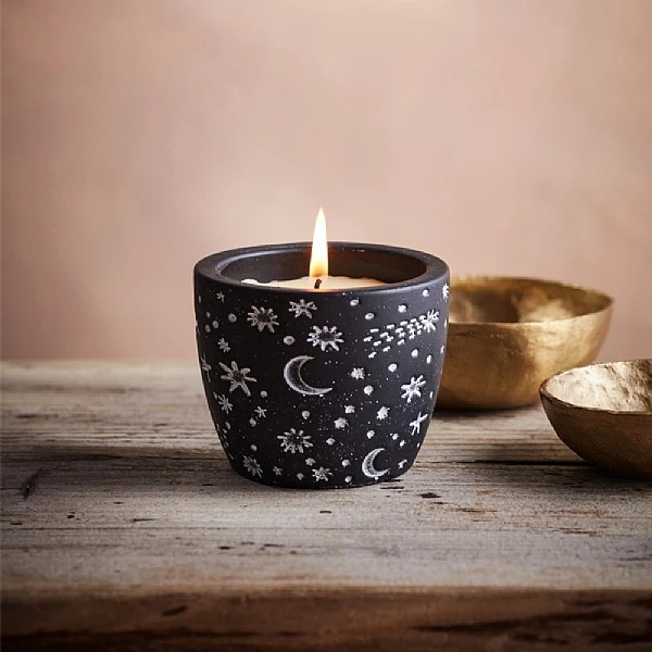 St. Eval Celestial Orange & Cinnamon Black Candle Pot 4 St. Eval Celestial Orange & Cinnamon Black Candle Pot - Image 2