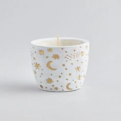 St. Eval Celestial Inspiritus White Candle Pot