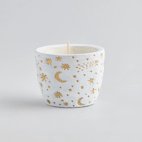 St. Eval Celestial Inspiritus White Candle Pot 3 St. Eval Celestial Inspiritus White Candle Pot