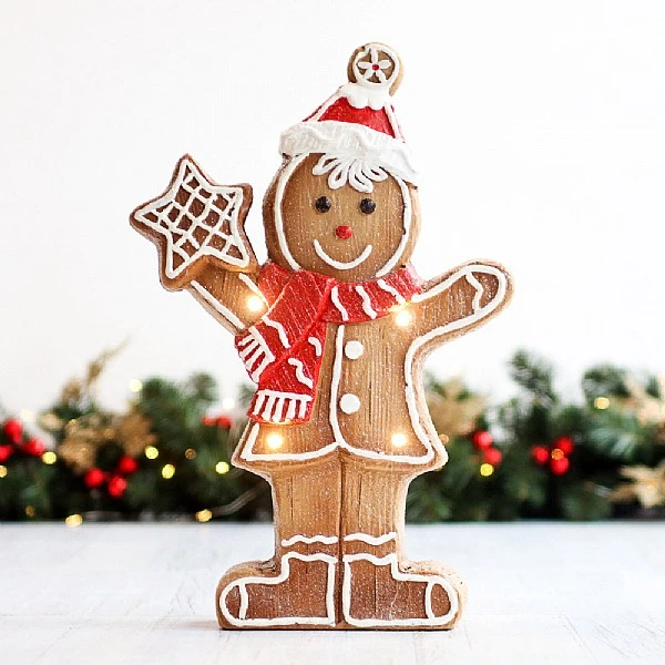 LED 39cm Magnesia Gingerbread Boy With A Star 3 LED 39cm Magnesia Gingerbread Boy With A Star