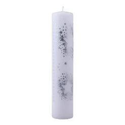 Ivyline White 25cm Christmas Star Advent Candle