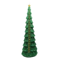 Ivyline Emerald Christmas Tree Advent Candle