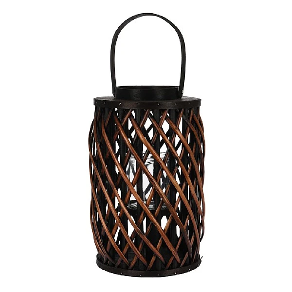 KOOPMAN Willow Lantern Brown 40cm 3 KOOPMAN Willow Lantern Brown 40cm