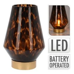 KOOPMAN Speckle Battery Operated Table Lamp 24cm