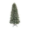 6.5ft Pre-Lit Slim Frosted Berry Spruce Artificial Christmas Tree 2 6.5ft Pre-Lit Slim Frosted Berry Spruce Artificial Christmas Tree -Christmas Decorations 1244768