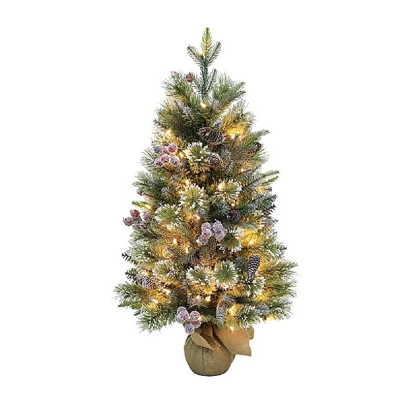 3ft Pre-Lit Frosted Berry Spruce Artificial Christmas Tree 3 3ft Pre-Lit Frosted Berry Spruce Artificial Christmas Tree