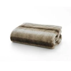 Sherbrooke Supersoft Faux Fur Throw Silver 130cm X 150cm