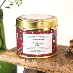 Toasted Crumpet Joyeux Noël Candle Tin