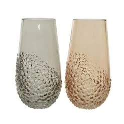 Decoris Vase Glass Brown & Grey 30cm (Assorted Colours)