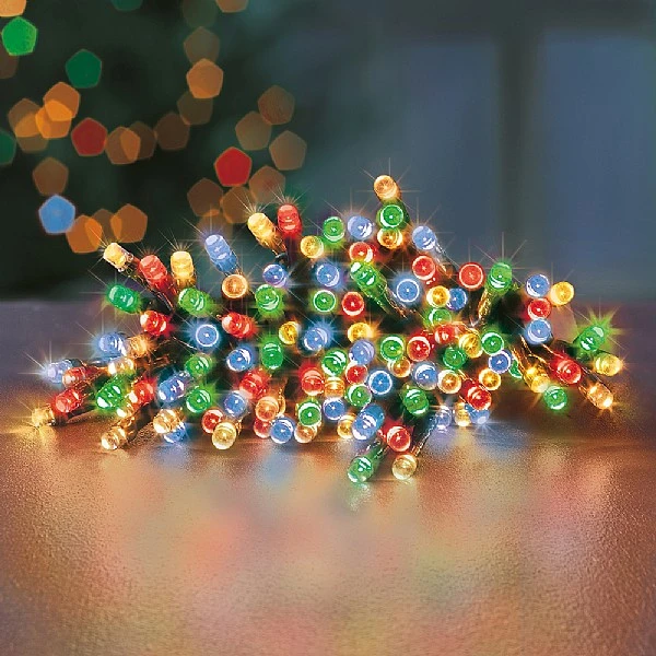 Premier Multicoloured Battery Operated Timer Lights (200 LEDs) 3 Premier Multicoloured Battery Operated Timer Lights (200 LEDs)