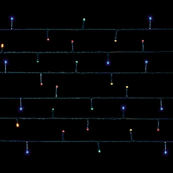 Premier Multicoloured Battery Operated Timer Lights (200 LEDs) 4 Premier Multicoloured Battery Operated Timer Lights (200 LEDs) - Image 2