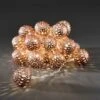 Konstsmide 20 Warm White LED Copper Metal Balls Light Set