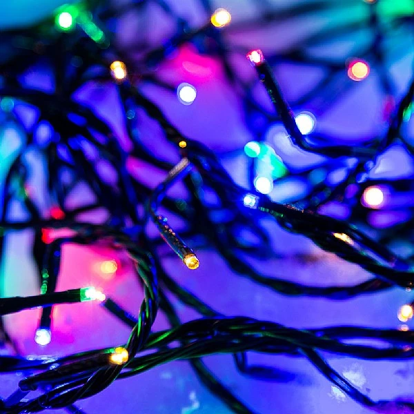 480 Multi Colour LED Christmas Twinkle Lights (Green Cable) 3 480 Multi Colour LED Christmas Twinkle Lights (Green Cable)