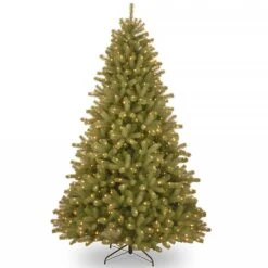 National Tree Company 6.5ft Pre-Lit Lakewood Spruce Feel-Real Artificial Christmas Tree