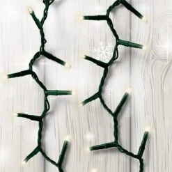 1500 Warm White LED Compact Lights (Green Cable) -Christmas Decorations 954520 2
