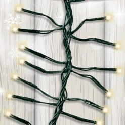 1120 Warm White LED Cluster Lights (Green Cable) 7 1120 Warm White LED Cluster Lights (Green Cable) -Christmas Decorations 954528 2