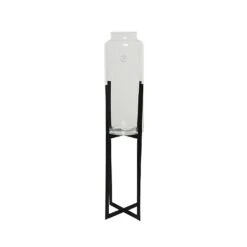 Decoris Vase On Stand Black (Various Sizes)
